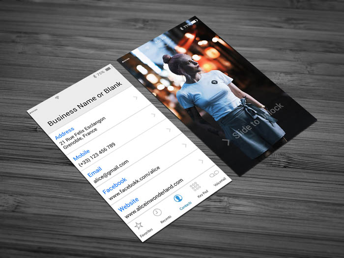  Iphone Contacts Theme Business Card
